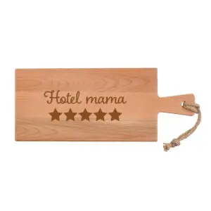 Beukenhout Serveerplank recht 'Hotel mama' (49cm)