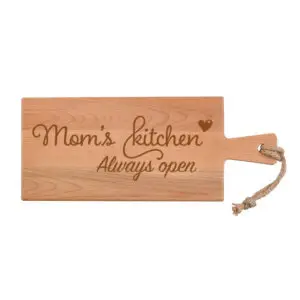 Beukenhout Serveerplank recht 'Mom's kitchen' (49cm)