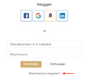 wachtwoord vergeten