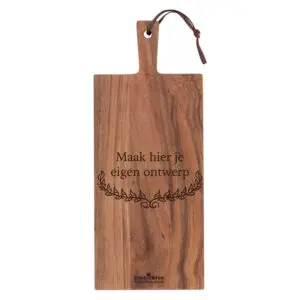 Serveerplank recht 49 cm Teakwood maak hier je eigen ontwerp verticaal