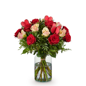 Liefdesboeket Rose rood-roze