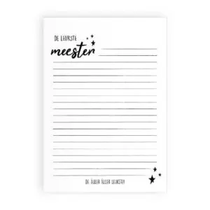 Notitieblok - De leukste Meester