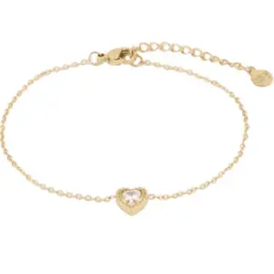My Jewellery - Armband Strass Hartje - Goudkleurig