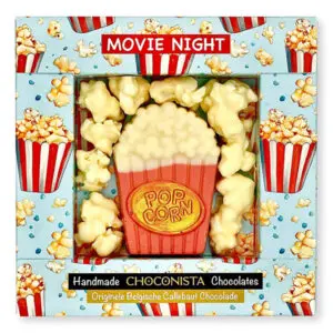 Popcorn chocolade movie night