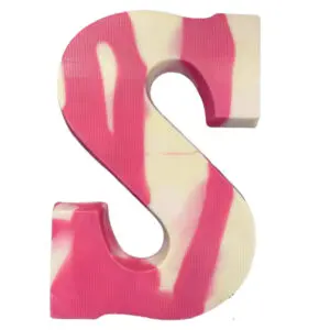 Chocoladeletter wit aardbei