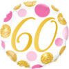 ballon 60 jaar roze en goud