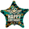 Ballon Happy Birthday Camouflage - Recycle