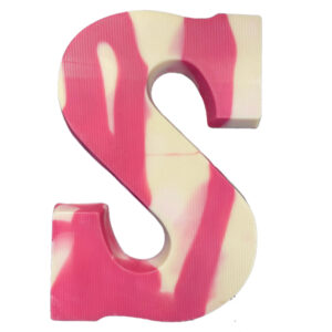 Chocoladeletter wit aardbei